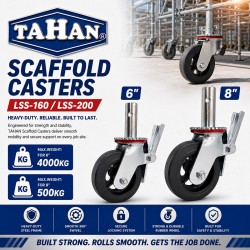 Tahan Heavy Duty Scaffold Casters With Break 6"/8"