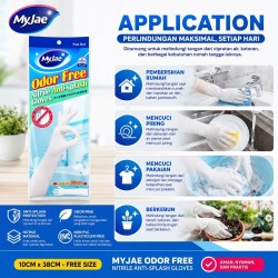 Mayjae Odor Free Nitrile Anti-Splash Gloves 10CM x 38CM - Free Size