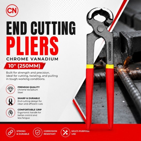 CN Chrome Vanadium (CR-V) End Cutting Pliers 8" (200MM)/10" (250MM) CN Chrome Vanadium (CR-V) End Cutting Pliers 8" (200MM)/10" (250MM)