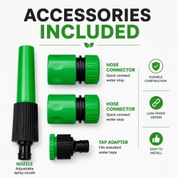 CN Reinforced PVC Hose With Braided Polyester Thread C/W Accessories 1/2" x 15M/30M CN Reinforced PVC Hose With Braided Polyester Thread C/W Accessories 1/2" x 15M/30M