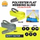 [CLEAR STOCK] Selamat Polyester Flat Webbing Lifting Sling 75MM/100MM (W) x 3TON/4TON x 4M/5M/6M (L) - Yellow/Grey