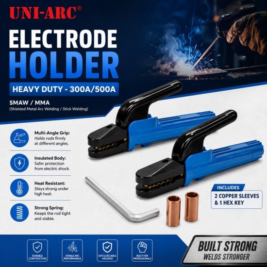 Uni-Arc Electrode Holder Heavy Duty 300A/500A Uni-Arc Electrode Holder Heavy Duty 300A/500A