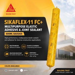 Sika Sikaflex-11 FC+ Multipurpose Elastic Adhesive & Joint Sealant 600ML Sausage - Concrete Grey/ White