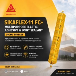 Sika Sikaflex-11 FC+ Multipurpose Elastic Adhesive & Joint Sealant 300ML Sausage - Concrete Grey/ White