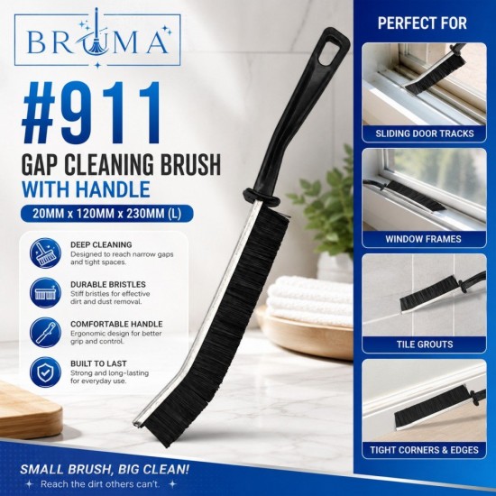 Bruma #911 Gap Cleaning Brush With Handle 20MM x 120MM x 230MM (L) Bruma #911 Gap Cleaning Brush With Handle 20MM x 120MM x 230MM (L)