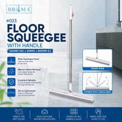 Bruma #023 Floor Squeegee With Handle 330MM (W) x 50MM (H) x 890MM (L)
