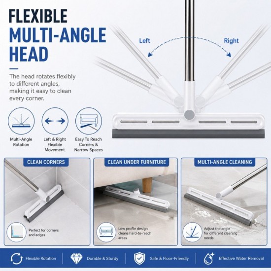 Bruma #023 Floor Squeegee With Handle 330MM (W) x 50MM (H) x 890MM (L) Bruma #023 Floor Squeegee With Handle 330MM (W) x 50MM (H) x 890MM (L)