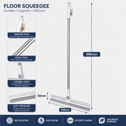 Bruma #023 Floor Squeegee With Handle 330MM (W) x 50MM (H) x 890MM (L)