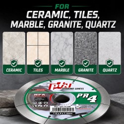 PTN #PR4 Diamond Wheel Disc 4" 110MM (D) x 8MM (BD) x 1.4MM (T)