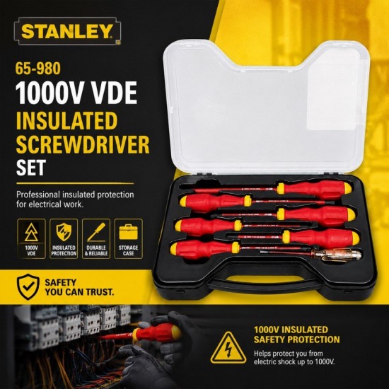 Stanley 65-980 1000V VDE Insulated Screwdriver Set Stanley 65-980 1000V VDE Insulated Screwdriver Set