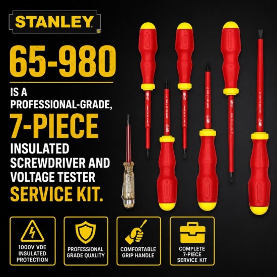 Stanley 65-980 1000V VDE Insulated Screwdriver Set Stanley 65-980 1000V VDE Insulated Screwdriver Set