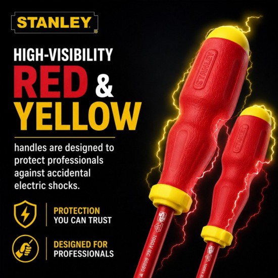 Stanley 65-980 1000V VDE Insulated Screwdriver Set Stanley 65-980 1000V VDE Insulated Screwdriver Set
