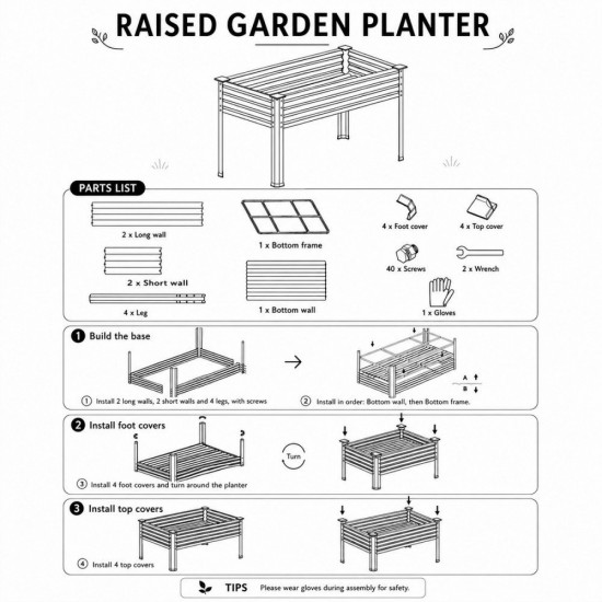 Home Store Type 7 Galvanised Raised Garden Bed With Leg 1200MM (L) x 900MM (W) x 800MM (H) - Rectangular Home Store Type 7 Galvanised Raised Garden Bed With Leg 1200MM (L) x 900MM (W) x 800MM (H) - Rectangular