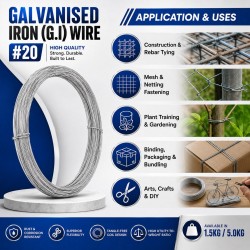 Galvanised Iron (G.I) Tying Wire #20 - 1.5KG/5.0KG