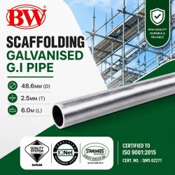 BW SFD Scaffolding Galvanised G.I Pipe 48.6MM (D) x 2.5MM (T) x 6.0M (L)