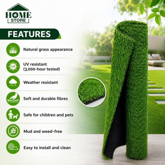 Home Store Artificial Landscape Turf Grass 20MM (PH) x 1M (W) x 5M (L)