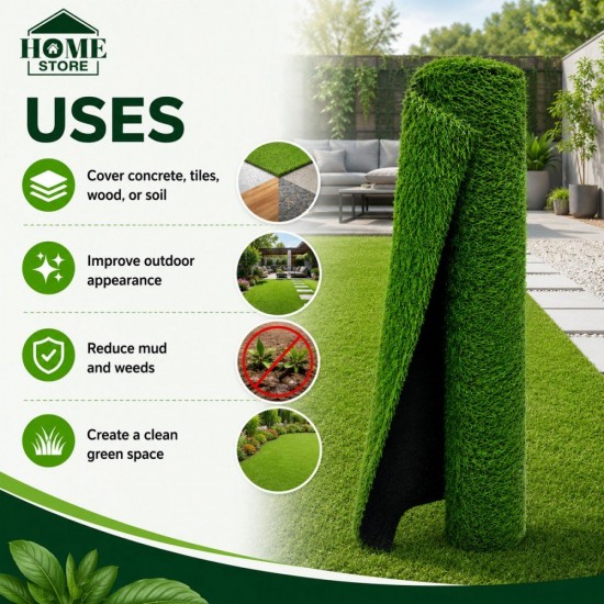Home Store Artificial Landscape Turf Grass 20MM (PH) x 1M (W) x 5M (L)