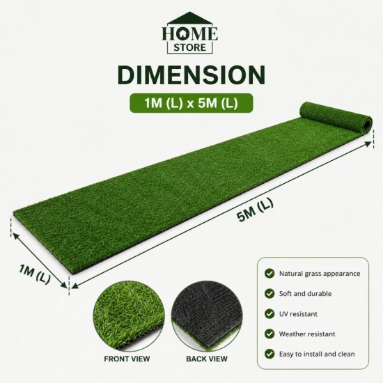 Home Store Artificial Landscape Turf Grass 20MM (PH) x 1M (W) x 5M (L)