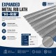 Expanded Metal Rib Lath 'Hi-Rib' #25 0.30MM 2' (W) x 7' (H) - Mild Steel
