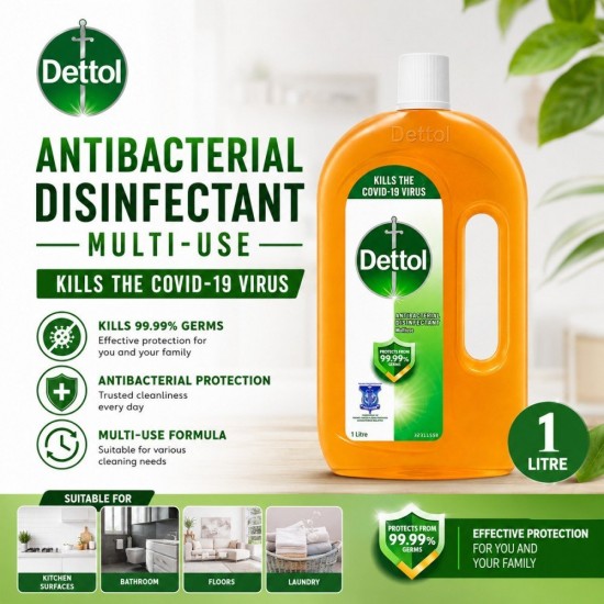 Dettol Antibacterial Disinfectant Multiuse 500ML/1L