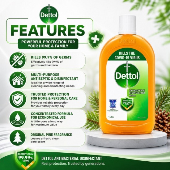 Dettol Antibacterial Disinfectant Multiuse 500ML/1L