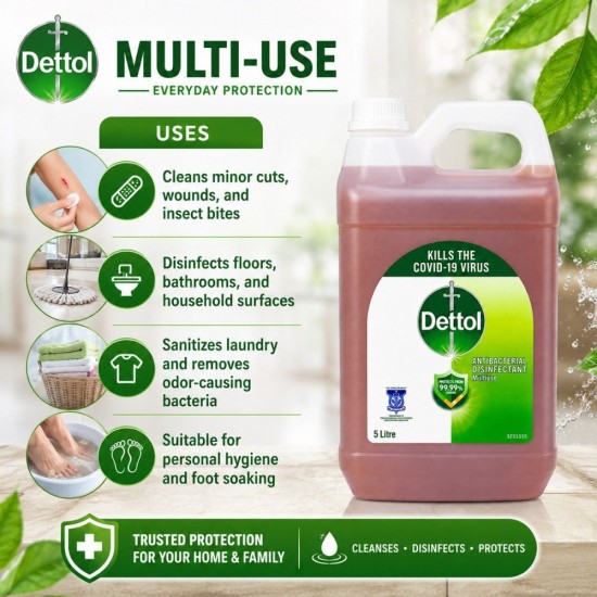 Dettol Antibacterial Disinfectant Multiuse 5L