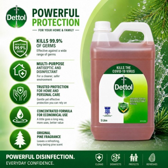 Dettol Antibacterial Disinfectant Multiuse 5L
