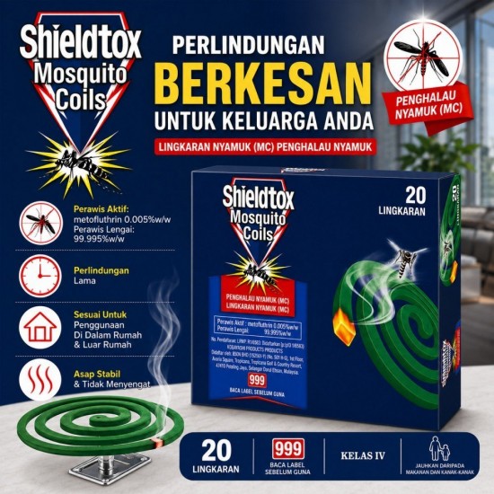 Shieldtox Mosquito Coils Lingkaran Nyamuk 10/20/30/50 Coils
