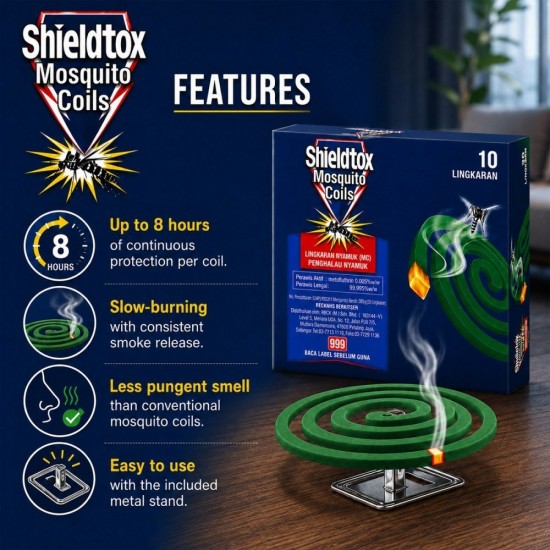 Shieldtox Mosquito Coils Lingkaran Nyamuk 10/20/30/50 Coils