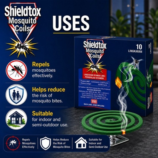 Shieldtox Mosquito Coils Lingkaran Nyamuk 10/20/30/50 Coils