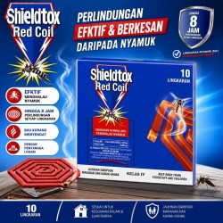 Shieldtox Mosquito Red Coils Hexagon Lingkaran Nyamuk 10 Coils