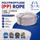 Cap Dua Ikan Polypropylene (PP) Rope 4.0MM ~ 16.0MM (D) x 220M (L) - White with Red & Blue Dots Cap Dua Ikan Polypropylene (PP) Rope 4.0MM ~ 16.0MM (D) x 220M (L) - White with Red & Blue Dots