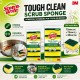 3M Scotch-Brite Tough Clean Scrub Sponge (4PACK / 5PACK) 75MM (W) x 75MM (L) x 30MM (H)