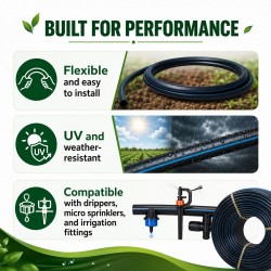 Windmill Low Density Polyethylene (LDPE) Irrigation Tubing Pipe 16MM (OD) x 13MM (ID) x 280M (L) Windmill Low Density Polyethylene (LDPE) Irrigation Tubing Pipe 16MM (OD) x 13MM (ID) x 280M (L)