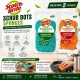 3M Scotch-Brite Scrub Dots Sponges 114MM (W) x 69MM (L) x 26MM (H) - (Value Pack 2)