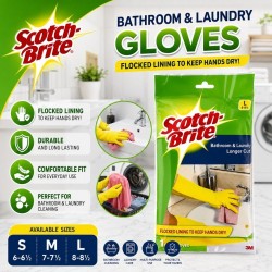 3M Scotch-Brite Bathroom and Laundry Gloves - (S, M, L)