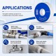VIP-1915BL Teflon PTFE Tape 19MM (W) x 0.2MM (T) x 15M (L) - Blue White