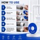 VIP-1915BL Teflon PTFE Tape 19MM (W) x 0.2MM (T) x 15M (L) - Blue White VIP-1915BL Teflon PTFE Tape 19MM (W) x 0.2MM (T) x 15M (L) - Blue White
