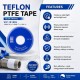 VIP-1915BL Teflon PTFE Tape 19MM (W) x 0.2MM (T) x 15M (L) - Blue White