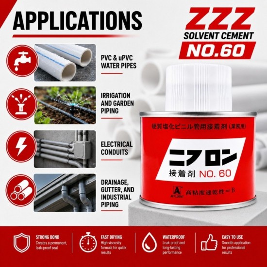 ZZZ Solvent Cement NO.60 - (100G / 500G)