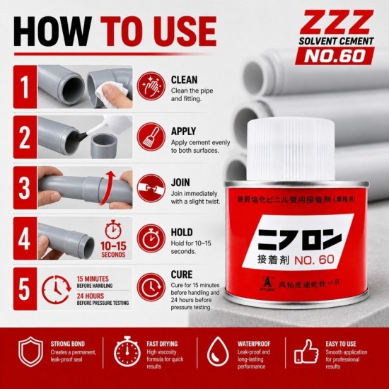 ZZZ Solvent Cement NO.60 - (100G / 500G)