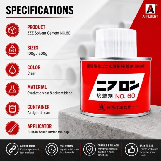 ZZZ Solvent Cement NO.60 - (100G / 500G)
