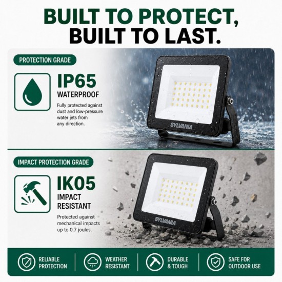 Sylvania 100W Start Eco LED Flood Light GN2 10,000LM - 3000K / 6500K Sylvania 100W Start Eco LED Flood Light GN2 10,000LM - 3000K / 6500K