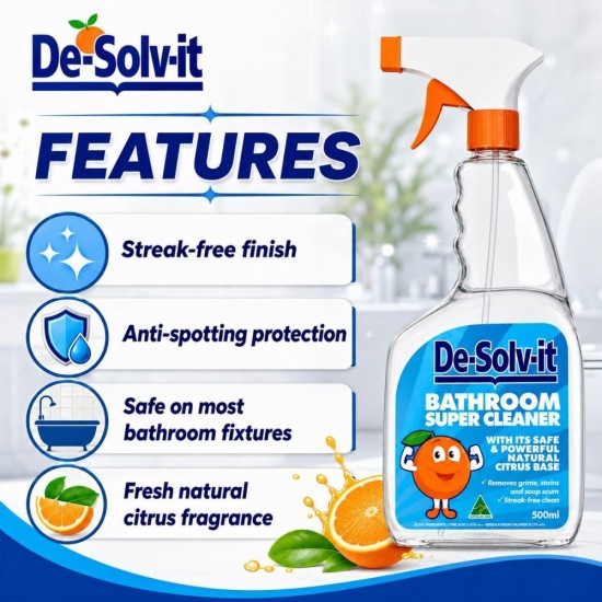 De-Solv-It Bathroom Super Cleaner 500ML De-Solv-It Bathroom Super Cleaner 500ML