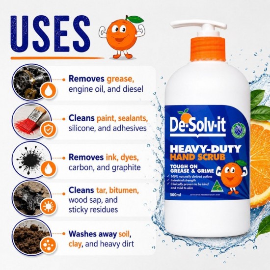 De-Solv-It Heavy-Duty Hand Scrub 500ML De-Solv-It Heavy-Duty Hand Scrub 500ML