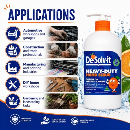 De-Solv-It Heavy-Duty Hand Scrub 500ML De-Solv-It Heavy-Duty Hand Scrub 500ML