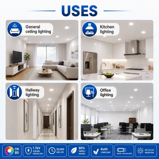Cielo ''Light Me'' Ultra Slim LED Downlight 4" (6W) / 6" (12W) - 3000K / 4000K / 6000K Cielo ''Light Me'' Ultra Slim LED Downlight 4" (6W) / 6" (12W) - 3000K / 4000K / 6000K