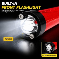 Colex 5400 LED Traffic Baton Red/Blue Light 38MM (D) x 540MM 21" (L) With Magnetic, Flashlight & Whistle