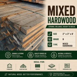 Mixed Hardwood 2" x 3" x 8' UP (Grade B)
