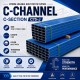 TH C-Section C-Channel #151 CQ Steel Blue Tinted 0.72MM (T) x 37MM x 75MM x 35MM x 6.0M (L) TH C-Section C-Channel #151 CQ Steel Blue Tinted 0.72MM (T) x 37MM x 75MM x 35MM x 6.0M (L)
